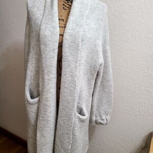 Madewell Glenridge Shawl Collar Long Sleeve Over Sized Sweater/Coat Size S Gray